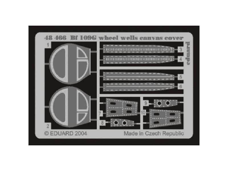 Bf 109G wheel wells canvas cover 1/48 - Hasegawa - image 1