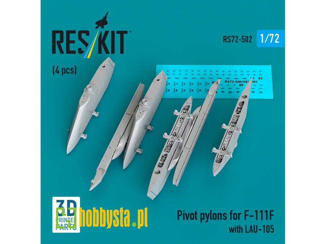 Pivot Pylons For F-111f With Lau-105 (4pcs) (3d Printed) - image 1 Pivot Pylons For F-111f With Lau-105 (4pcs) (3d Printed) - image 1