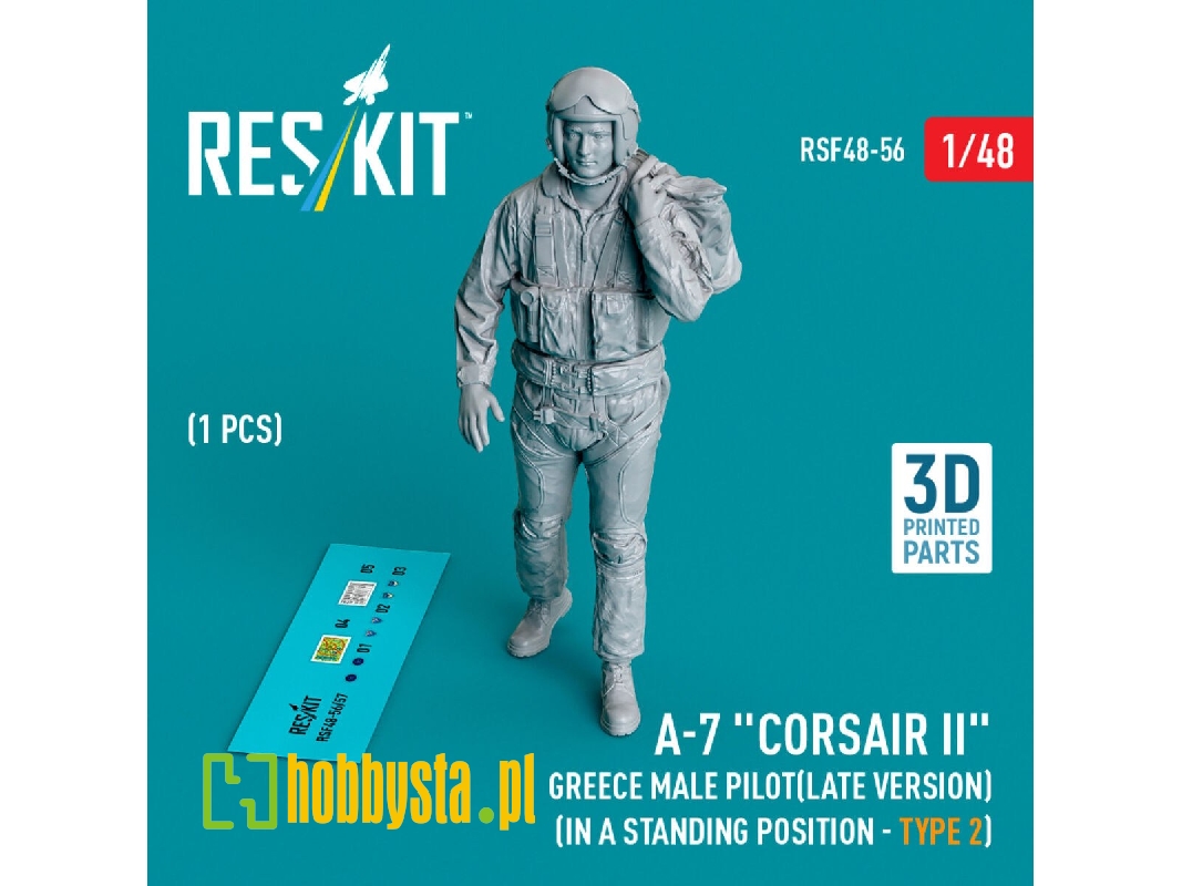 A-7 'corsair Ii' Greece Male Pilot (In A Standing Position - Type 2) (1 Pc) (3d Printed) - image 1 A-7 'corsair Ii' Greece Male Pilot (In A Standing Position - Type 2) (1 Pc) (3d Printed) - image 1