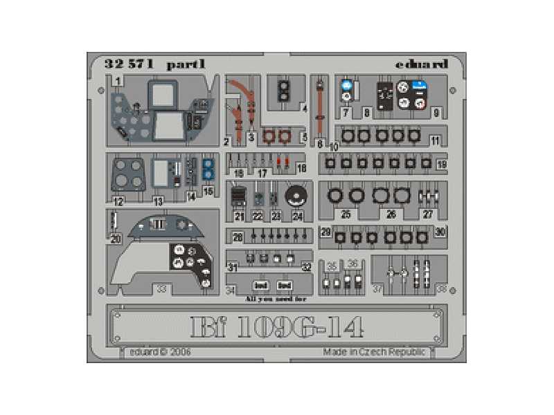 Bf 109G-14 interior 1/32 - Hasegawa - image 1