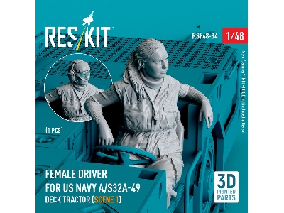 Female Driver For Us Navy A/S32a-49 Deck Tractor (Scene 1) (1 Pc) (3d Printed) - image 2