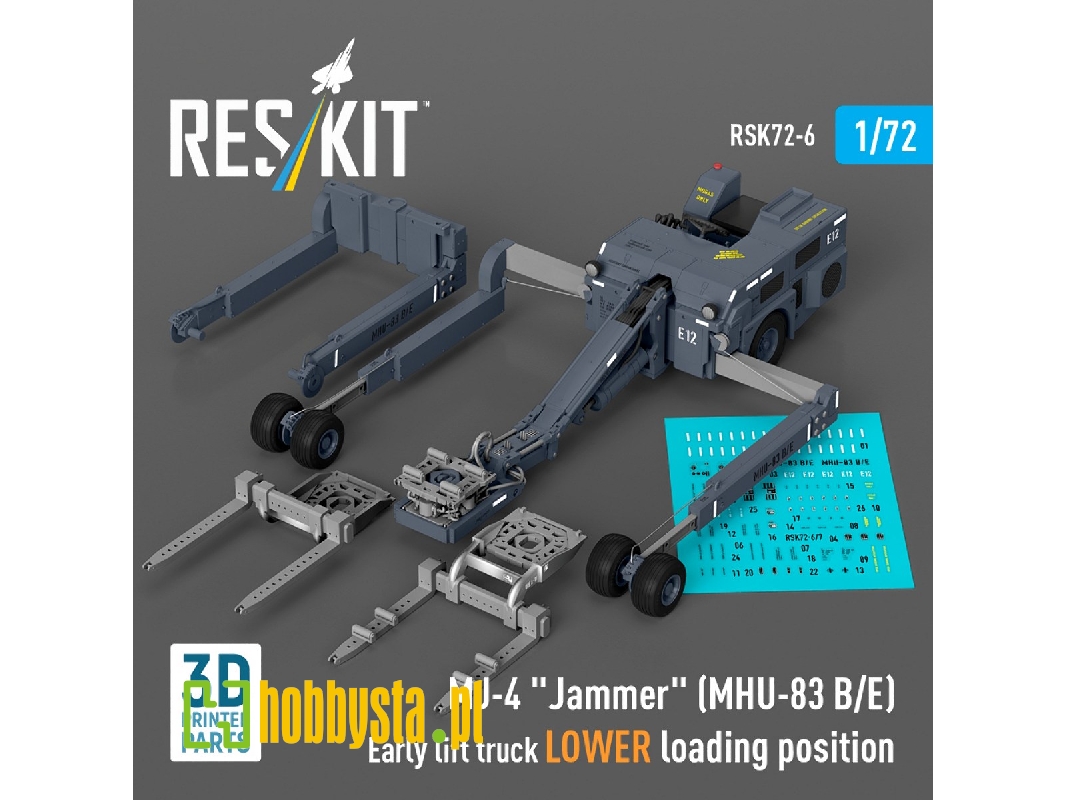 Mj-4 'jammer' (Mhu-83 B/E) Early Lift Truck Lower Loading Position (3d Printed Model Kit) - image 1 Mj-4 'jammer' (Mhu-83 B/E) Early Lift Truck Lower Loading Position (3d Printed Model Kit) - image 1