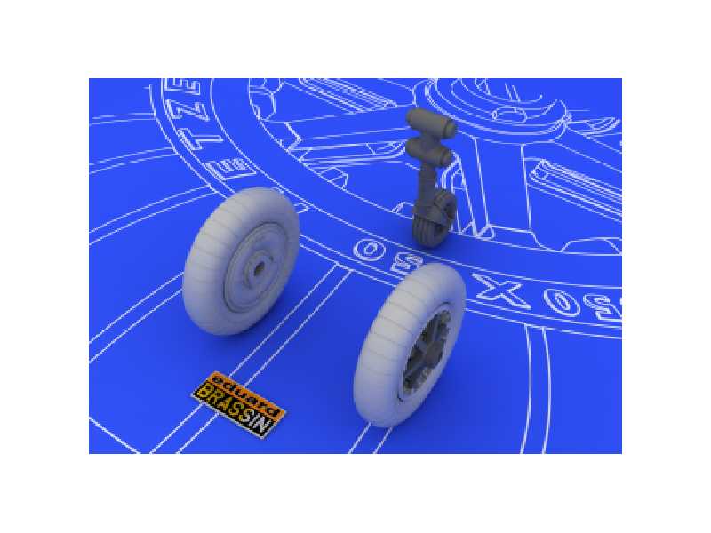 Bf 109E wheels 1/48 - Eduard - image 1