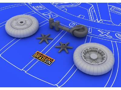 Bf 109E wheels 1/48 - Eduard - image 3