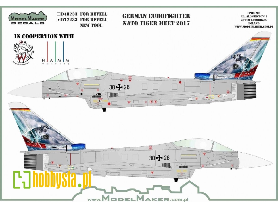 German Eurofighter Nato Tiger Meet 2017 (For Revell Kits) - image 1 German Eurofighter Nato Tiger Meet 2017 (For Revell Kits) - image 1