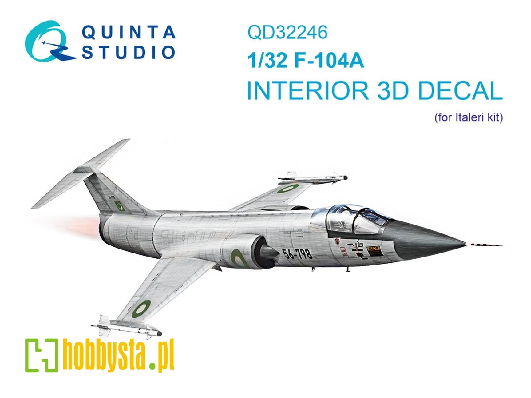 F-104 A - 3d-printed & Coloured Interior On Decal Paper (For Italeri Kits) - image 1 F-104 A - 3d-printed & Coloured Interior On Decal Paper (For Italeri Kits) - image 1