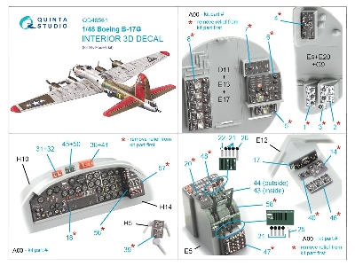Boeing B-17 G - 3d-printed & Coloured Interior On Decal Paper (For Hk Models Kits) - image 3