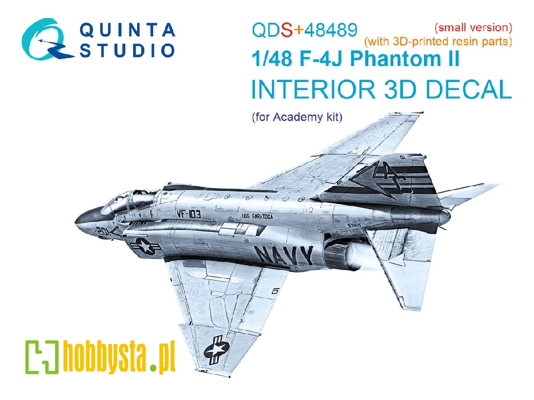 F-4 J Phantom Ii - 3d-printed & Coloured Interior With 3d-printed Resin Parts (For Academy Kits / Small Version) - image 1 F-4 J Phantom Ii - 3d-printed & Coloured Interior With 3d-printed Resin Parts (For Academy Kits / Small Version) - image 1