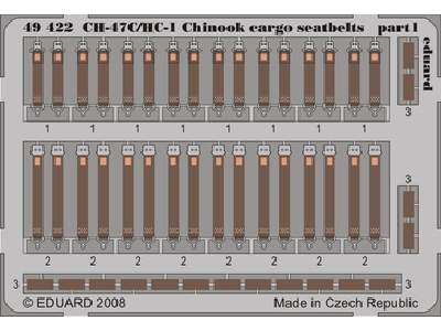 CH-47C/ HC-1 Chinook cargo seatbelts 1/48 - Italeri - image 1