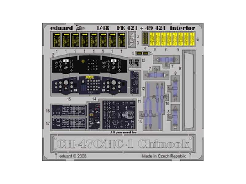 CH-47C/ HC-1 Chinook interior S. A. 1/48 - Italeri - - image 1