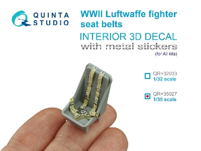 Luftwaffe Wwii Fighter Seatbelts With Metal Buckles (For All Kits) - image 1