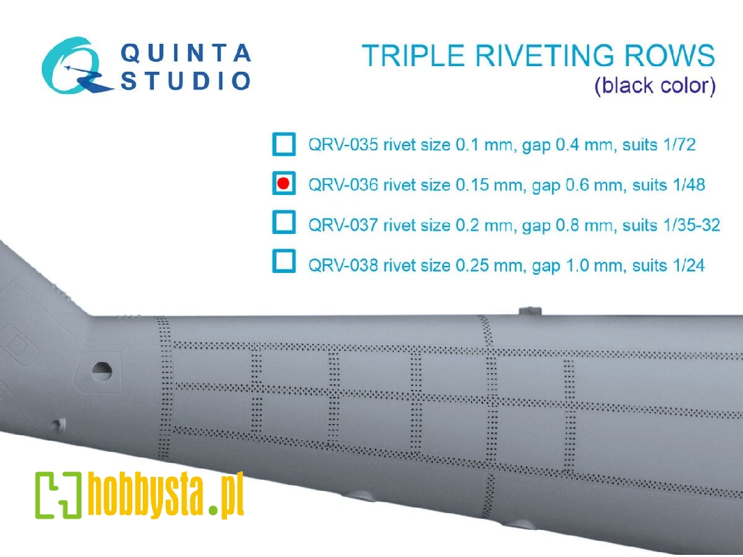 Triple Riveting Rows (Rivet Size 0.15 Mm, Gap 0.6 Mm) - image 1