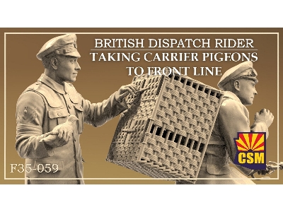 British Dispatch Rider Taking Carrier Pigeons To The Front Line - image 1