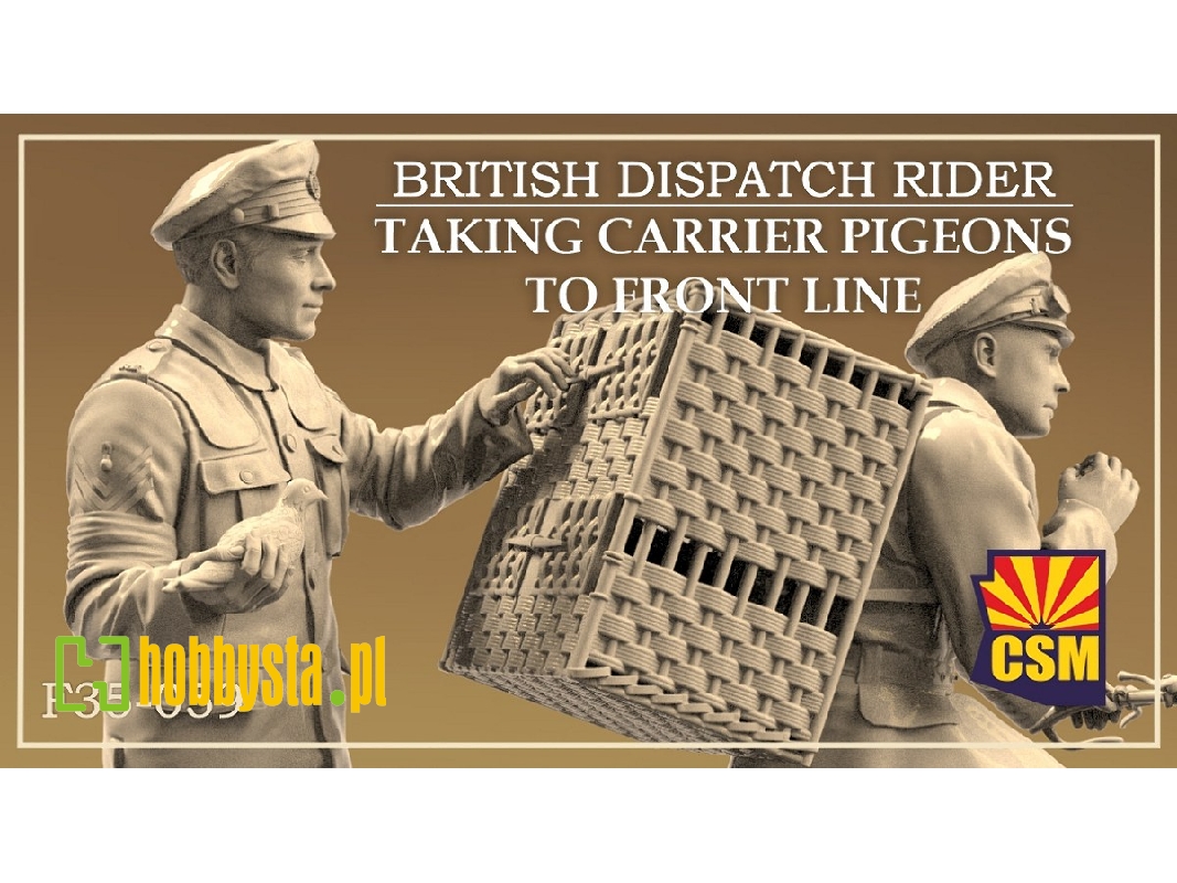 British Dispatch Rider Taking Carrier Pigeons To The Front Line - image 1 British Dispatch Rider Taking Carrier Pigeons To The Front Line - image 1