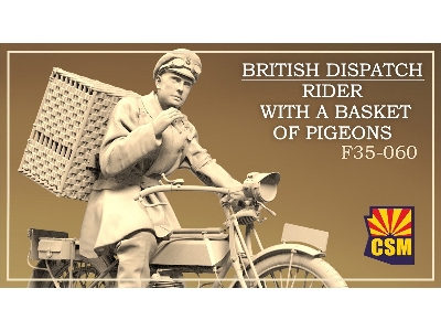 British Dispatch Rider With A Basket Of Pigeons - image 1