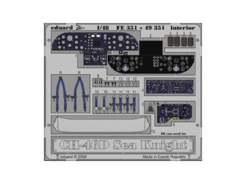 CH-46D interior 1/48 - Academy Minicraft - - image 1