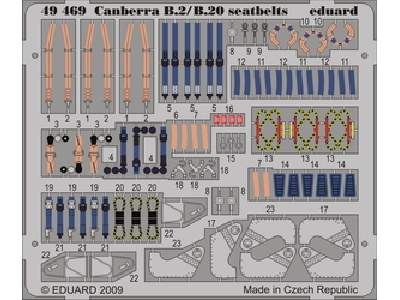 Canberra B2/ B20 seatbelts 1/48 - Airfix - image 1
