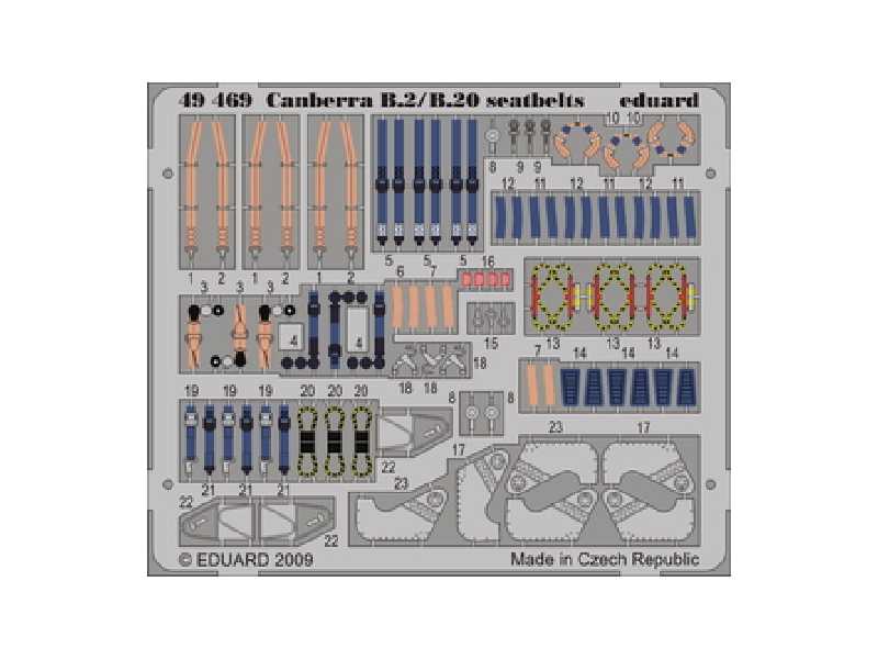 Canberra B2/ B20 seatbelts 1/48 - Airfix - image 1