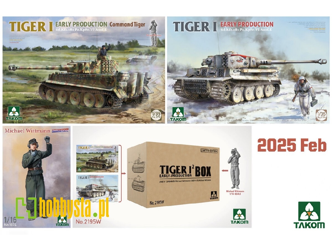 Tiger I Box Early-production Limited Edition (Early Command/Michael Wittmann + Early + 1/16 Michael Wittmann) - image 1 Tiger I Box Early-production Limited Edition (Early Command/Michael Wittmann + Early + 1/16 Michael Wittmann) - image 1