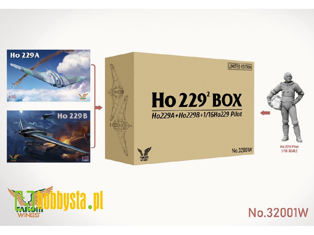 Ho 229² Box - Ho 229a + Ho 229b + Ho 229 Pilot (Limited Edition) - image 1 Ho 229² Box - Ho 229a + Ho 229b + Ho 229 Pilot (Limited Edition) - image 1