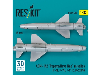 Agm-142 'popeye/Have Nap' Missiles (2pcs) (F-4e, F-15i, F-111c, B-52g/H) (3d Printed) - image 3