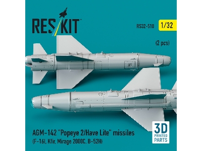 Agm-142 'popeye 2/Have Lite' Missiles (2pcs) (F-16i, Kfir, Mirage 2000c, B-52h) (3d Printed) - image 3