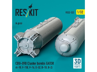 Cbu-89b Cluster Bombs Gator (4pcs) (A-10, F-15e, F-16, B-52, B-1b, B-2) (3d Printed) - image 3