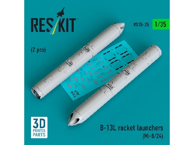 B-13l Rocket Launchers (2pcs) (Mi-8/24) (3d Printed) - image 1