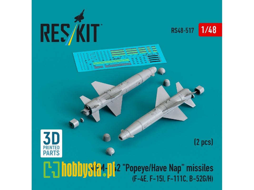 Agm-142 'popeye/Have Nap' Missiles (2pcs) (F-4e, F-15i, F-111c, B-52g/H) (3d Printed) - image 1 Agm-142 'popeye/Have Nap' Missiles (2pcs) (F-4e, F-15i, F-111c, B-52g/H) (3d Printed) - image 1
