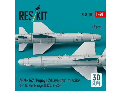 Agm-142 'popeye 2/Have Lite' Missiles (2pcs) (F-16i, Kfir, Mirage 2000c, B-52h) (3d Printed) - image 3