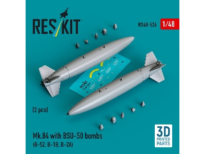 Mk.84 With Bsu-50 Bombs (2pcs) (B-52, B-1b, B-2a) (3d Printed) - image 1
