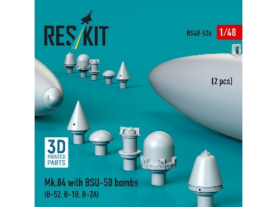 Mk.84 With Bsu-50 Bombs (2pcs) (B-52, B-1b, B-2a) (3d Printed) - image 2