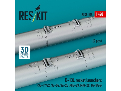 B-13l Rocket Launchers (2pcs) (Su-17/22, Su-24, Su-25 ,mig-23, Mig-29, Mi-8/24) (3d Printed) - image 3