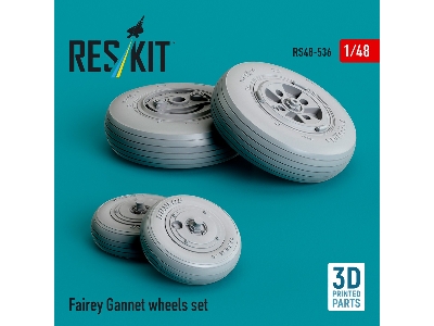 Fairey Gannet Wheels Set (3d Printed) - image 1
