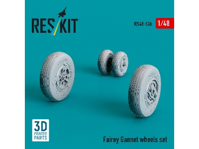 Fairey Gannet Wheels Set (3d Printed) - image 3