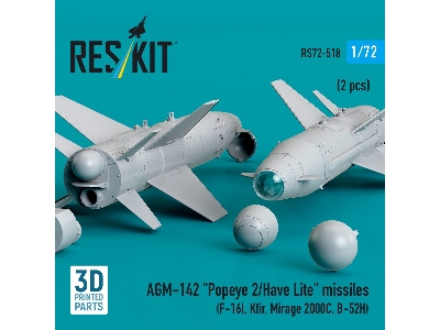 Agm-142 'popeye 2/Have Lite' Missiles (2pcs) (F-16i, Kfir, Mirage 2000c, B-52h) (3d Printed) - image 2