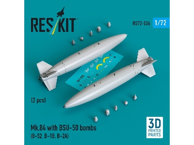 Mk.84 With Bsu-50 Bombs (2pcs) (B-52, B-1b, B-2a) (3d Printed) - image 1