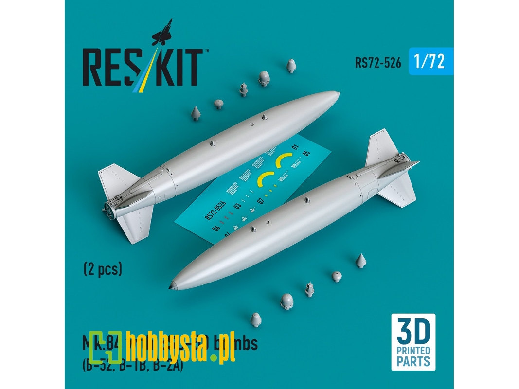 Mk.84 With Bsu-50 Bombs (2pcs) (B-52, B-1b, B-2a) (3d Printed) - image 1 Mk.84 With Bsu-50 Bombs (2pcs) (B-52, B-1b, B-2a) (3d Printed) - image 1