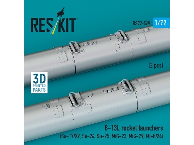 B-13l Rocket Launchers (2pcs) (Su-17/22, Su-24, Su-25 ,mig-23, Mig-29, Mi-8/24) (3d Printed) - image 3