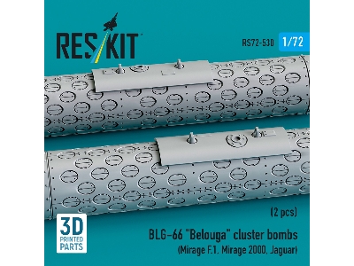 Blg-66 'belouga' Cluster Bombs (2pcs) (Mirage F.1, Mirage 2000, Jaguar) (3d Printed) - image 3