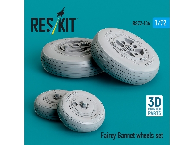 Fairey Gannet Wheels Set (3d Printed) - image 1