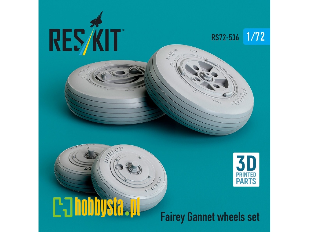 Fairey Gannet Wheels Set (3d Printed) - image 1 Fairey Gannet Wheels Set (3d Printed) - image 1