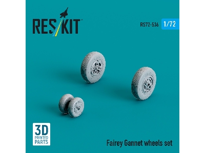 Fairey Gannet Wheels Set (3d Printed) - image 3