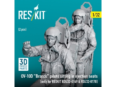Ov-10d 'bronco' Pilots Sitting In Ejection Seats (2pcs) (Only For Reskit Rsu32-0169 & Rsu32-0170) (3d Printed) - image 3