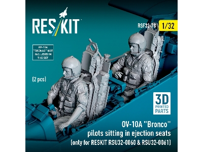 Ov-10a 'bronco' Pilots Sitting In Ejection Seats (2pcs) (Only For Reskit Rsu32-0060 & Rsu32-0061) (3d Printed) - image 3