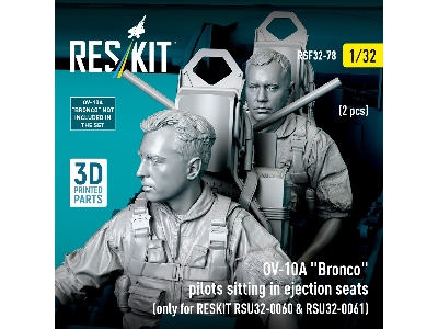 Ov-10a 'bronco' Pilots Sitting In Ejection Seats (2pcs) (Only For Reskit Rsu32-0060 & Rsu32-0061) (3d Printed) - image 4
