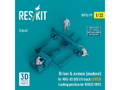 Driver & Airmen (Modern) (3pcs) (Mhu-83 D/E Lift Truck Lower Loading Position For Rsk32-0010) (3d Printed) - image 3
