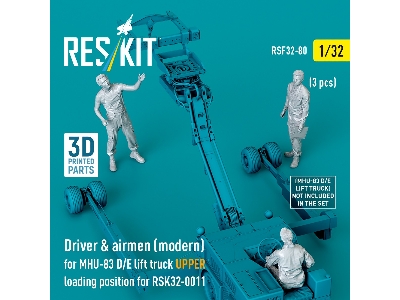 Driver & Airmen (Modern) (3pcs) (Mhu-83 D/E Lift Truck Upper Loading Position For Rsk32-0011) (3d Printed) - image 2
