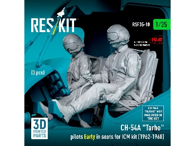 Ch-54a 'tarhe' Pilots Early In Seats For Icm Kit (1962-1968) (3pcs) (3d Printed) - image 2