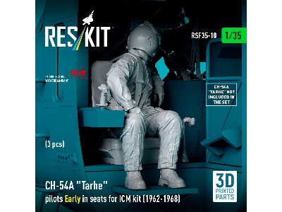 Ch-54a 'tarhe' Pilots Early In Seats For Icm Kit (1962-1968) (3pcs) (3d Printed) - image 4